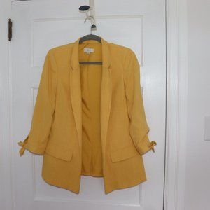 NWOT Loft Outlet Yellow Tie Sleeve Blazer - Size Medium